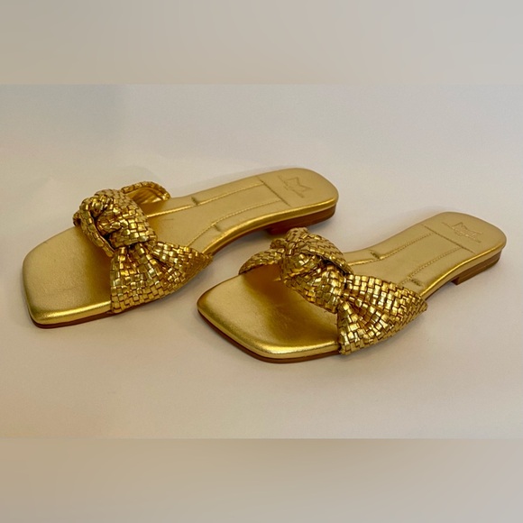 NWT Marc Fisher Marlon Slide gold flat sandal in women’s size 6M - Picture 12 of 16
